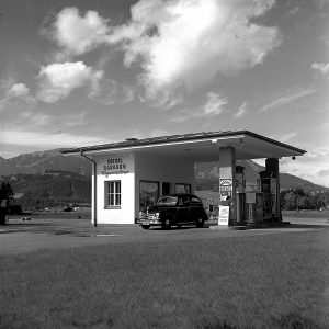 Alte Tankstelle in Sonthofen, 1951