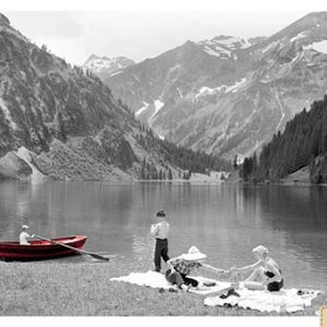 Postkarte "Picknick am See"